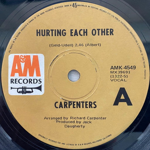 Carpenters – Hurting Each Other (LP, Vinyl Record Album)