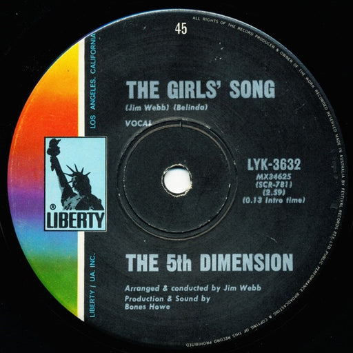 The Fifth Dimension – The Girls' Song (LP, Vinyl Record Album)