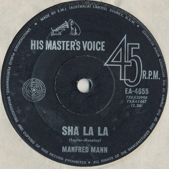 Manfred Mann – Sha La La (LP, Vinyl Record Album)