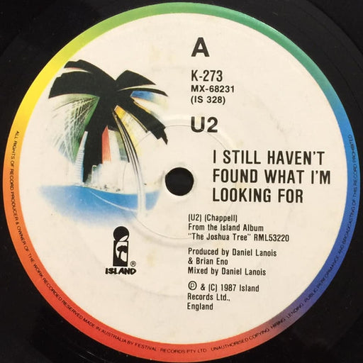 U2 – I Still Haven't Found What I'm Looking For (LP, Vinyl Record Album)