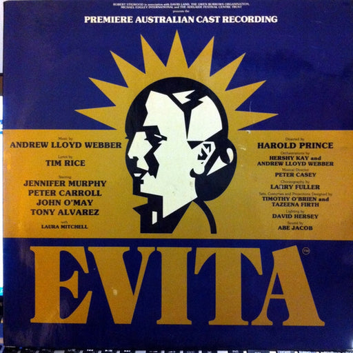 Andrew Lloyd Webber, Tim Rice – Evita Premiere Australian Cast Recording (Excerpts From The Australian Production) (LP, Vinyl Record Album)