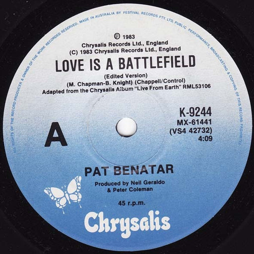 Pat Benatar – Love Is A Battlefield (LP, Vinyl Record Album)