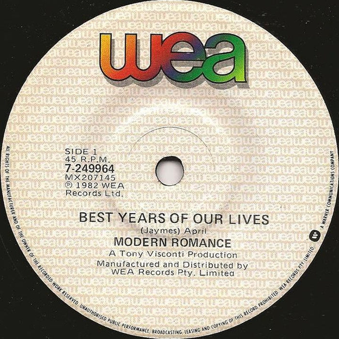 Modern Romance – Best Years Of Our Lives (LP, Vinyl Record Album)