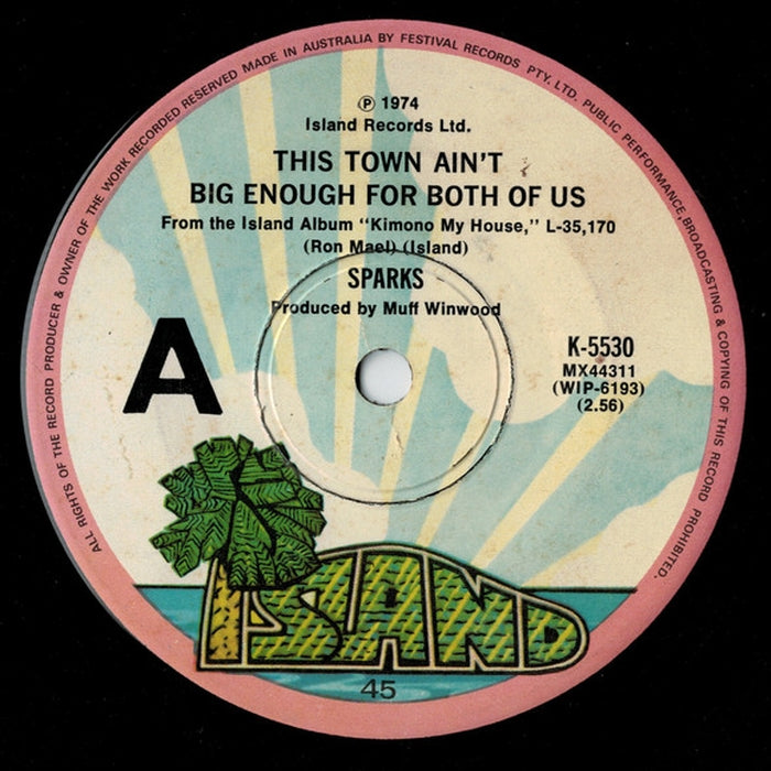 Sparks – This Town Ain't Big Enough For Both Of Us (LP, Vinyl Record Album)