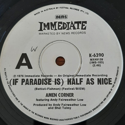 Amen Corner, Andy Fairweather-Low – (If Paradise Is) Half As Nice (LP, Vinyl Record Album)