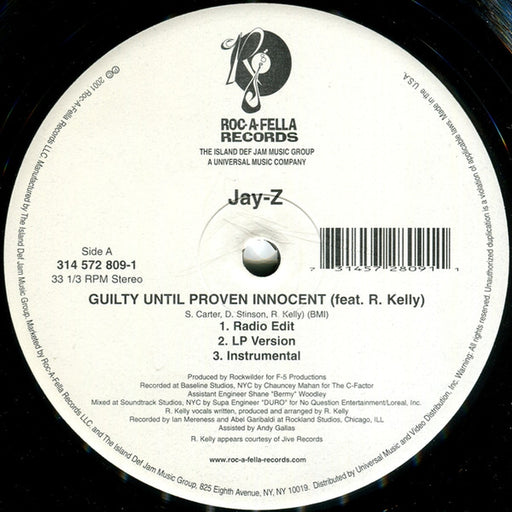 Jay-Z – Guilty Until Proven Innocent / 1-900-HUSTLER (LP, Vinyl Record Album)