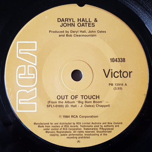 Daryl Hall & John Oates – Out Of Touch (LP, Vinyl Record Album)