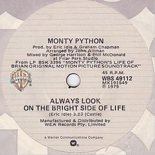 Monty Python, Sonia Jones – Always Look On The Bright Side Of Life / Brian (LP, Vinyl Record Album)