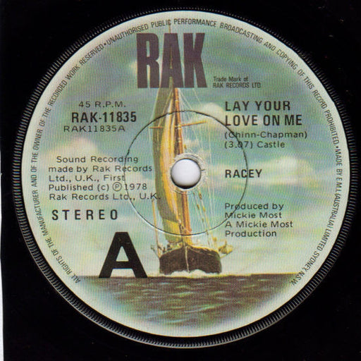 Racey – Lay Your Love On Me (LP, Vinyl Record Album)