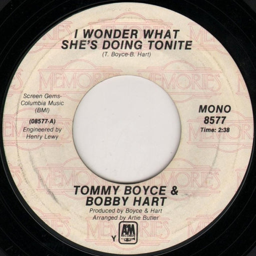 Boyce & Hart – I Wonder What She's Doing Tonite / Alice Long (You're Still My Favorite Girlfriend) (LP, Vinyl Record Album)