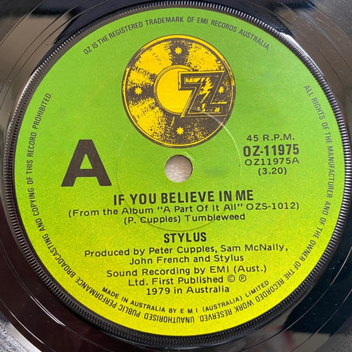 Stylus – If You Believe In Me (LP, Vinyl Record Album)