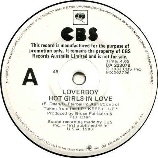 Loverboy – Hot Girls In Love (LP, Vinyl Record Album)