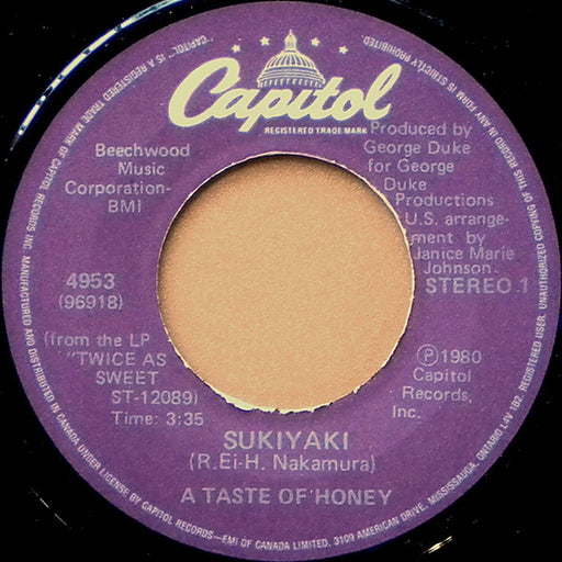 A Taste Of Honey – Sukiyaki (LP, Vinyl Record Album)