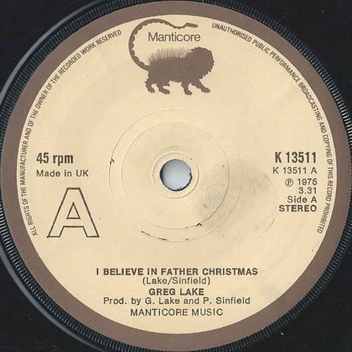 Greg Lake – I Believe In Father Christmas (LP, Vinyl Record Album)