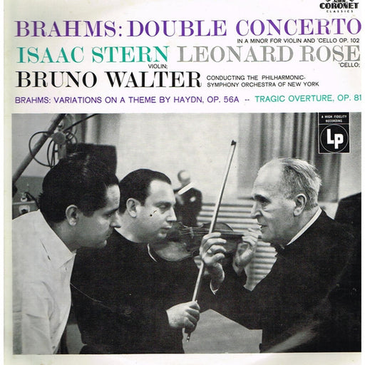 Johannes Brahms, Isaac Stern, Leonard Rose, Bruno Walter, The New York Philharmonic Orchestra – Double Concerto In A Minor For Violin And 'Cello Op. 102 / Variations On A Theme By Haydn, Op. 56a / Tragic Overture, Op. 81 (LP, Vinyl Record Album)