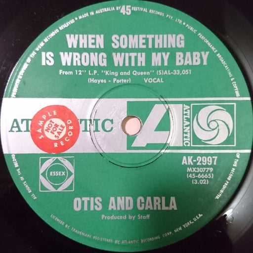 Otis Redding, Carla Thomas – When Something Is Wrong With My Baby / Ooh Carla, Ooh Otis (LP, Vinyl Record Album)