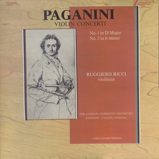 Niccolò Paganini, Ruggiero Ricci, London Symphony Orchestra, Anthony Collins – Violin Concerti, No. 1 In D Major, No. 2 In b Minor (LP, Vinyl Record Album)