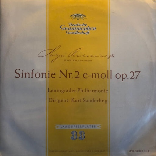 Sergei Vasilyevich Rachmaninoff, Leningrad Philharmonic Orchestra, Kurt Sanderling – Sinfonie Nr.2 e-moll Op. 27 (LP, Vinyl Record Album)