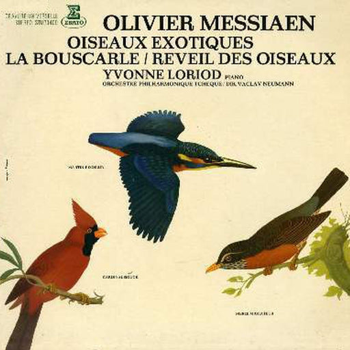 Olivier Messiaen, Yvonne Loriod, The Czech Philharmonic Orchestra, Václav Neumann – Oiseaux Exotiques - La Bouscarle / Réveil Des Oiseaux (LP, Vinyl Record Album)