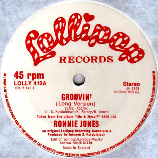 Ronnie Jones – Groovin' (LP, Vinyl Record Album)