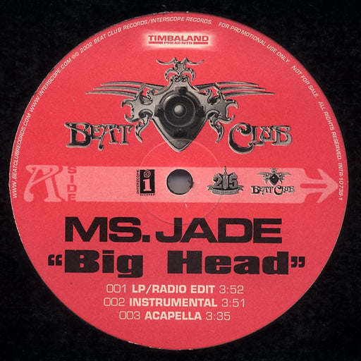 Ms. Jade – Big Head (LP, Vinyl Record Album)