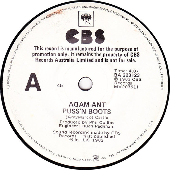 Adam Ant – Puss'N Boots (LP, Vinyl Record Album)