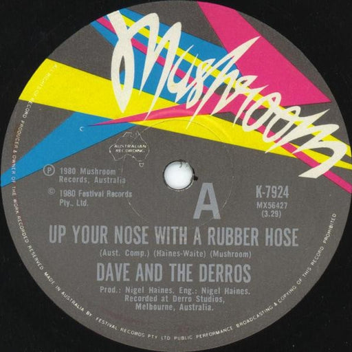Dave And The Derros – Up Your Nose With A Rubber Hose (LP, Vinyl Record Album)