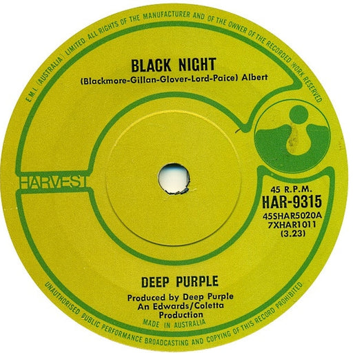 Deep Purple – Black Night (LP, Vinyl Record Album)