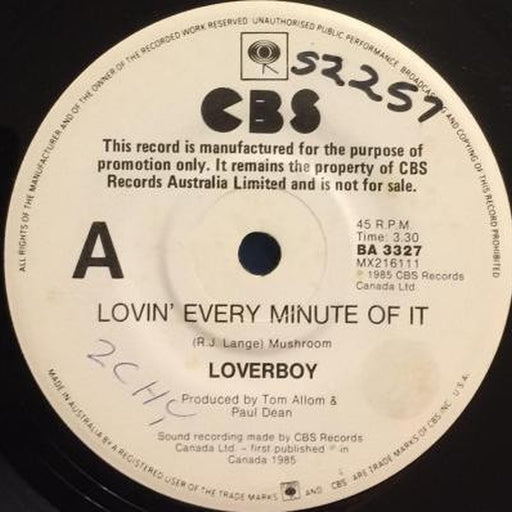 Loverboy – Lovin' Every Minute Of It (LP, Vinyl Record Album)