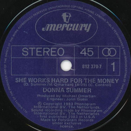 Donna Summer – She Works Hard For The Money (LP, Vinyl Record Album)
