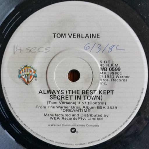 Tom Verlaine – Always (The Best Kept Secret In Town) (LP, Vinyl Record Album)