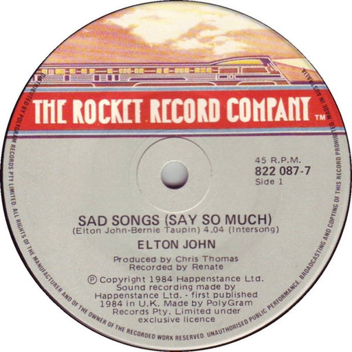 Elton John – Sad Songs (Say So Much) (LP, Vinyl Record Album)