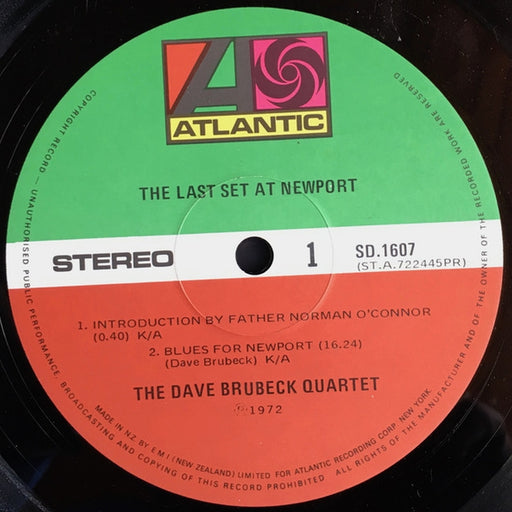 The Dave Brubeck Quartet, Gerry Mulligan, Alan Dawson, Jack Six – The Last Set At Newport (LP, Vinyl Record Album)