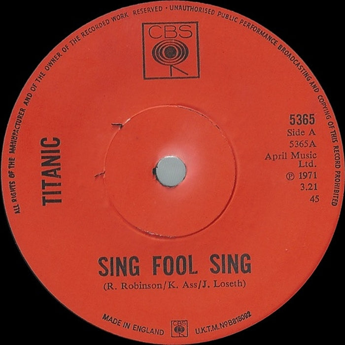 Titanic – Sing Fool Sing (LP, Vinyl Record Album)