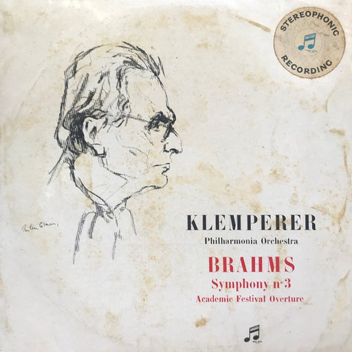 Johannes Brahms, Otto Klemperer, Philharmonia Orchestra – Symphony No.3 In F Major / Academic Festival Overture (LP, Vinyl Record Album)