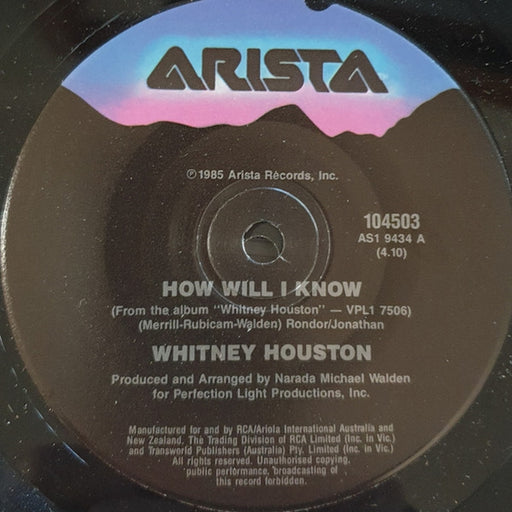 Whitney Houston – How Will I Know (LP, Vinyl Record Album)