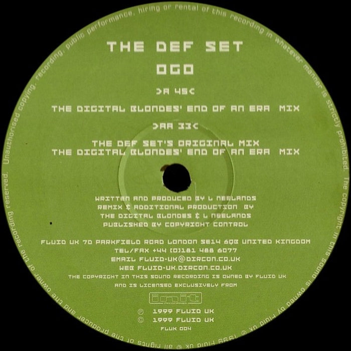 The Def Set – Ogo (LP, Vinyl Record Album)