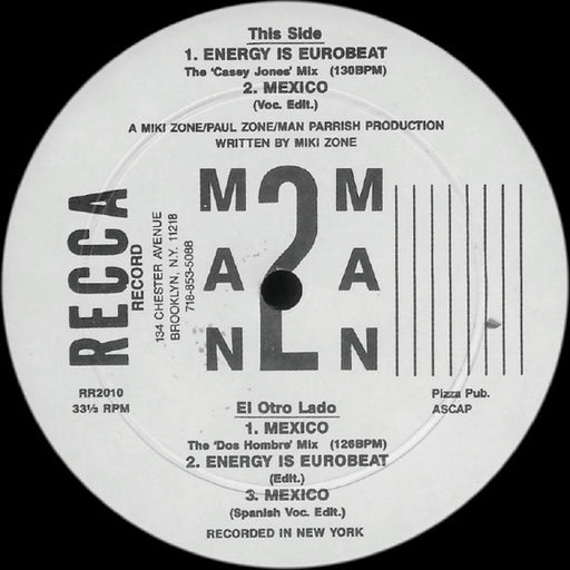 Man 2 Man – Energy Is Eurobeat / Mexico (LP, Vinyl Record Album)