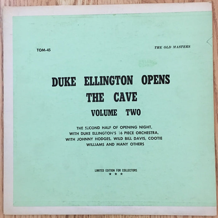 Duke Ellington – Duke Ellington Opens The Cave, Volume Two (LP, Vinyl Record Album)