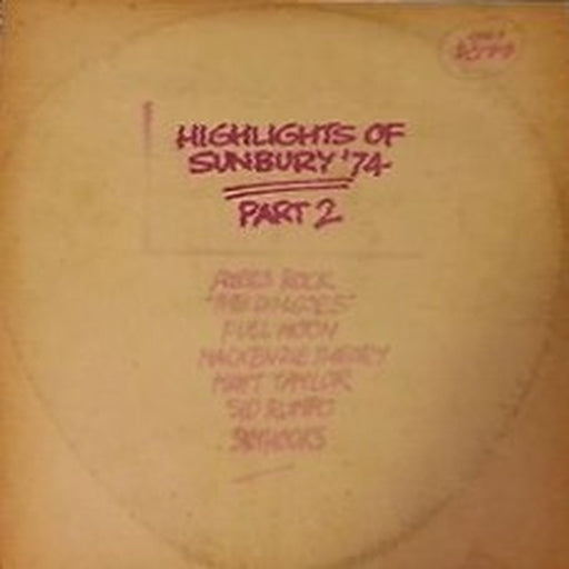 Various – Highlights Of Sunbury '74 Part 2 (LP, Vinyl Record Album)