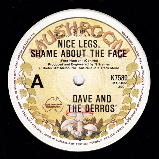 Dave And The Derros – Nice Legs, Shame About The Face (LP, Vinyl Record Album)