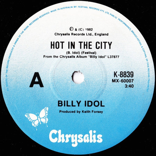 Billy Idol – Hot In The City (LP, Vinyl Record Album)