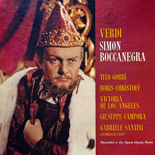 Giuseppe Verdi, Tito Gobbi, Boris Christoff, Victoria De Los Angeles, Giuseppe Campora, Gabriele Santini – Simon Boccanegra (LP, Vinyl Record Album)