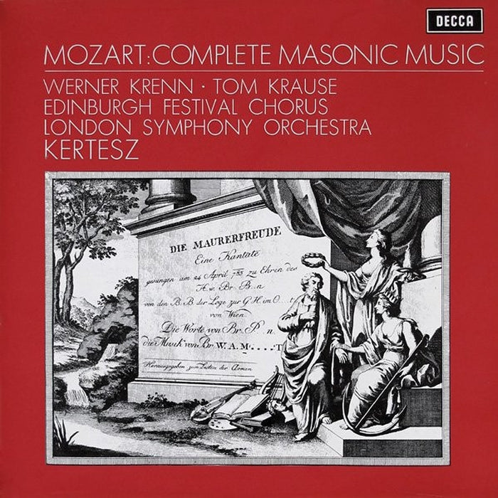 Wolfgang Amadeus Mozart, Werner Krenn, Tom Krause, Edinburgh Festival Chorus, London Symphony Orchestra, István Kertész – Complete Masonic Music (LP, Vinyl Record Album)