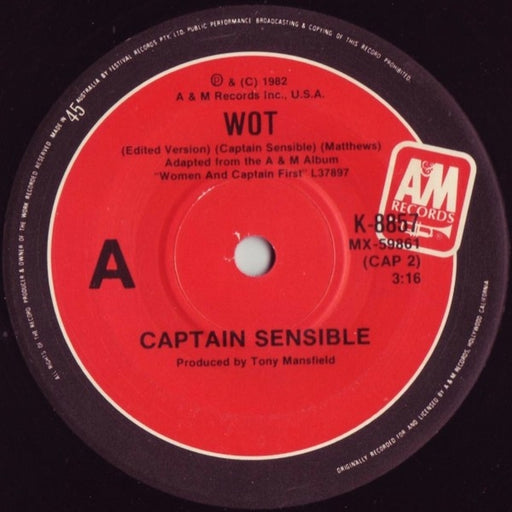Captain Sensible – Wot! (LP, Vinyl Record Album)