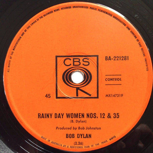 Bob Dylan – Rainy Day Women Nos. 12 & 35 / Pledging My Time (LP, Vinyl Record Album)