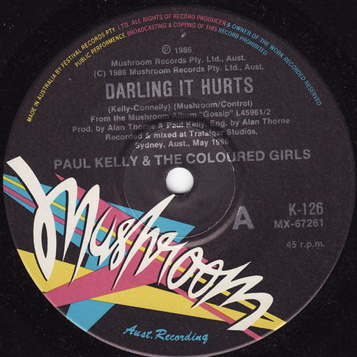 Paul Kelly & The Coloured Girls – Darling It Hurts (LP, Vinyl Record Album)