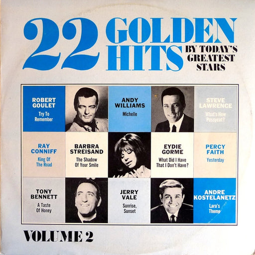 Various – 22 Golden Hits By Today's Greatest Stars Volume 2 (LP, Vinyl Record Album)