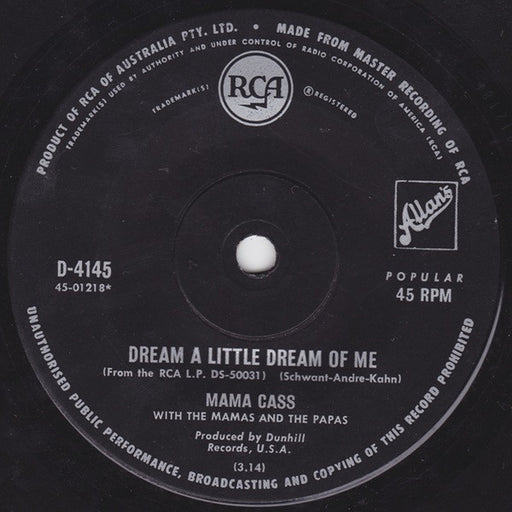 Cass Elliot, The Mamas & The Papas – Dream A Little Dream Of Me (LP, Vinyl Record Album)