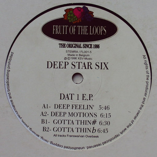 Deep Star Six – DAT 1 EP (LP, Vinyl Record Album)